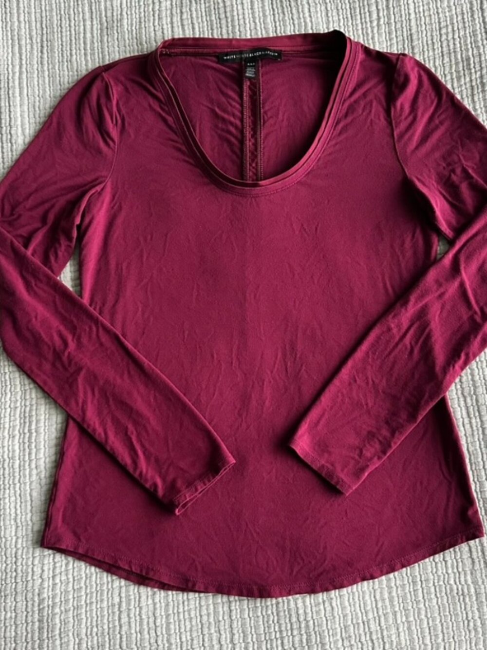 WHBM berry long sleeve top